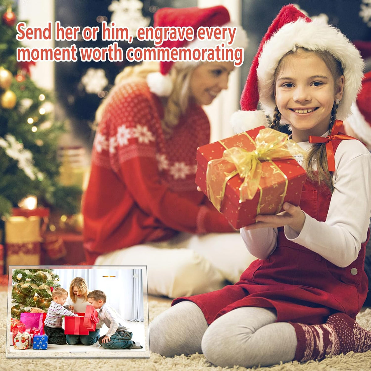 HELPLEX Picture Frames, 6 Pack 8x10 inch Acrylic Picture Frame Clear 8 x 10 Photo Frames Magnetic