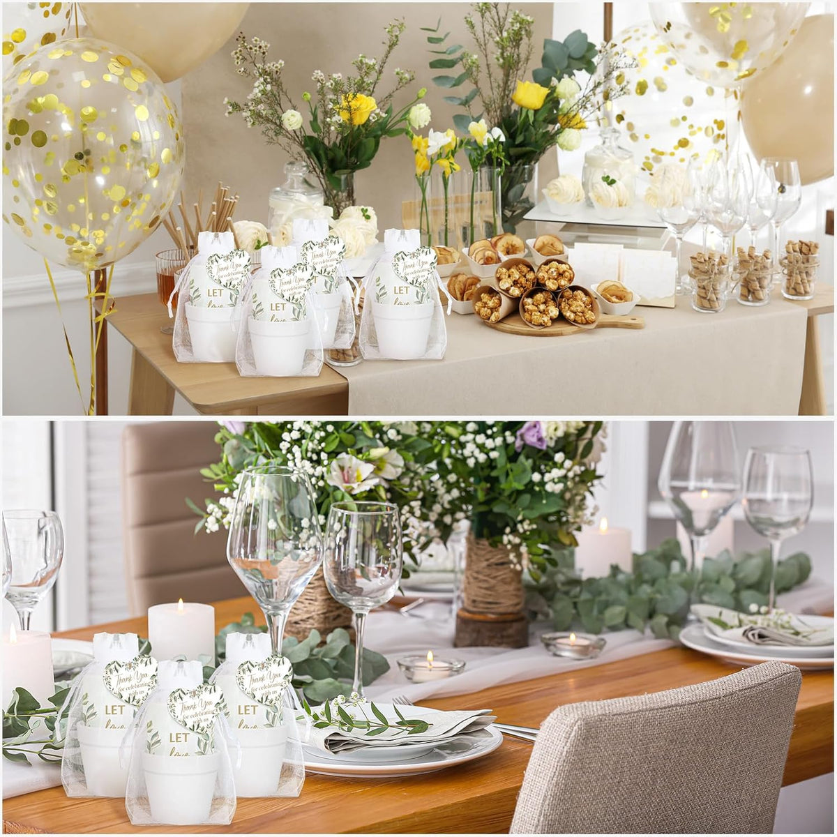 Ctosree 50 Sets Let Love Grow Wedding Favors for Guests Include Self Adhesive Seed Packets (Seed