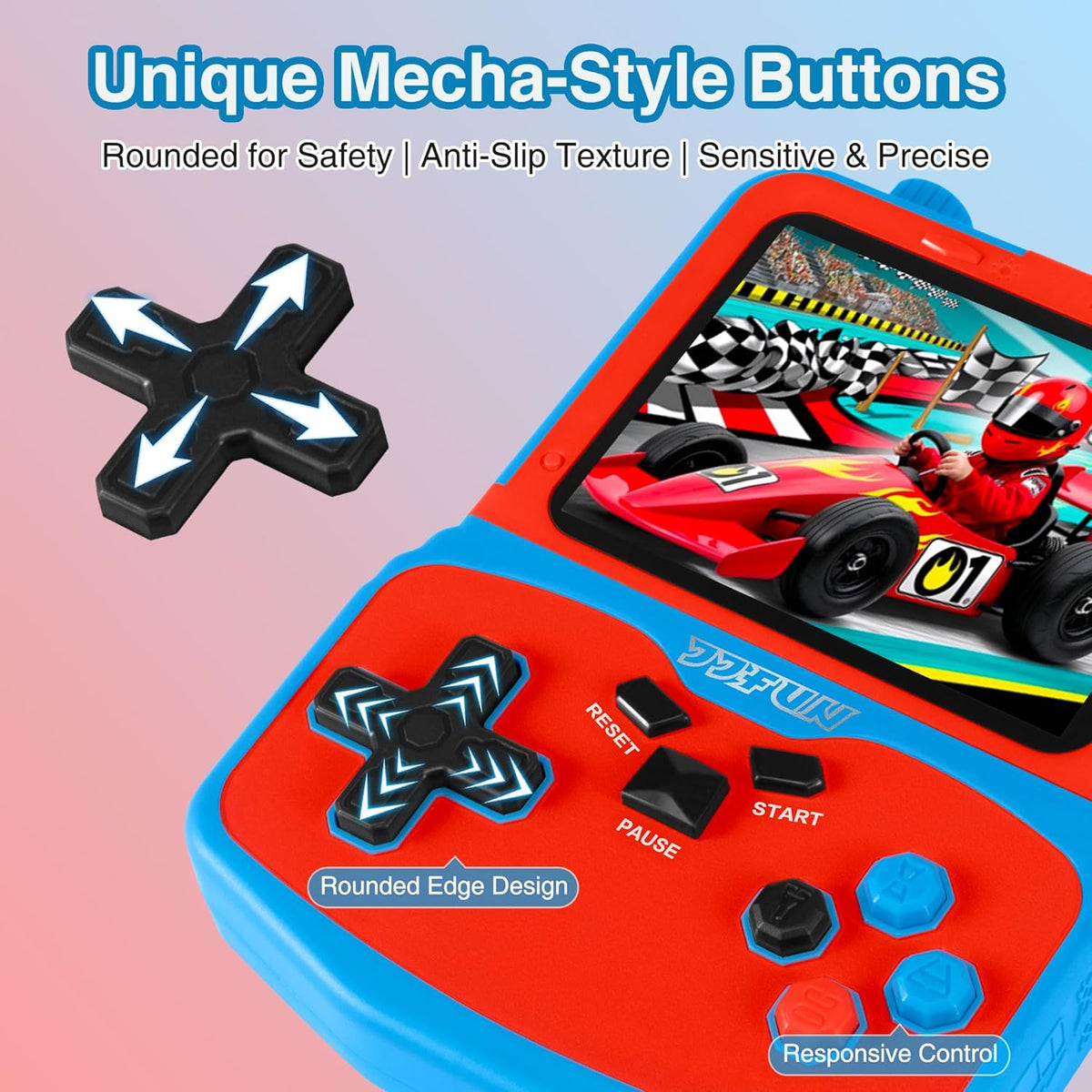 Portable Video Game Console for Kids, 220 Built-in Classic Retro Games, Handheld Plug & Play Player