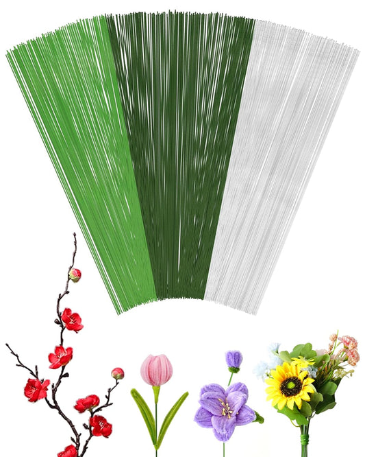150 PCS FIVEIZERO 26 Gauge MixColor Floral Wire Stems for Artificial Flower Making,Florist