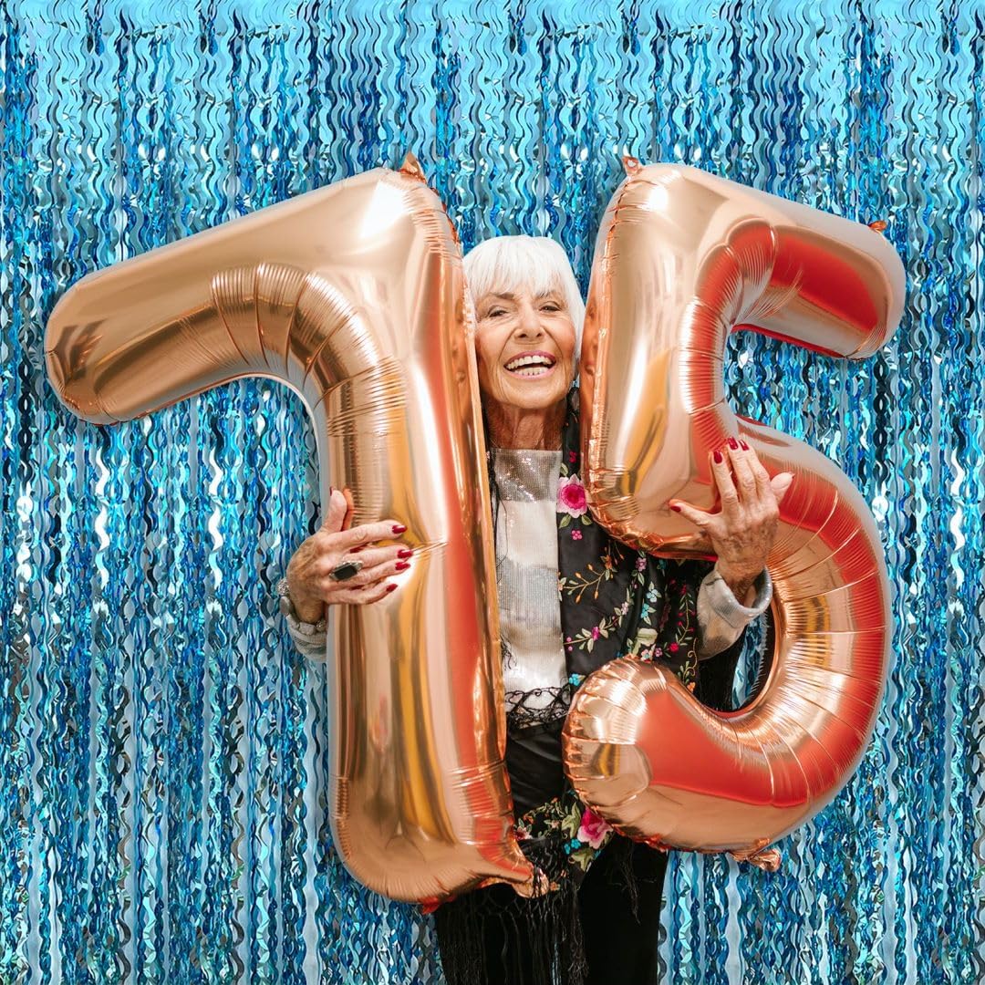 Wave Foil Fringe Curtain Blue Streamers Photo Backdrop Blue Birthday Party Supplies Frozen Birthday