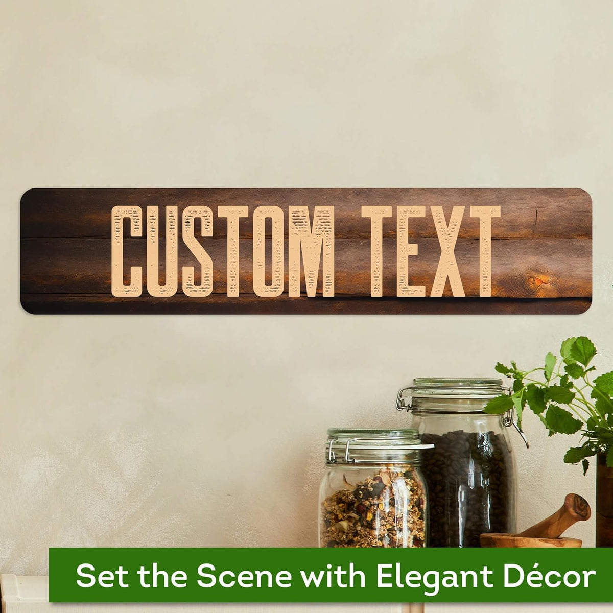 Custom Sign, Custom Street Sign, 11 Font Colors, 13 Font Styles, 4 Hole Options, 22 Sizes, 4x18