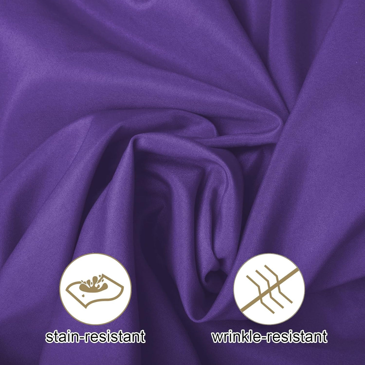 Ascoza 2pack 60x120 Inch Purple Rectangular Tablecloth 6 Feet Table Cloth in Polyester Fabric for
