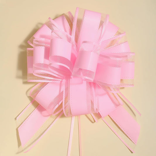 6 Pieces Large Pull Bows,6 inches,Bow for Gift Wrapping,Pull Bows for Party Birthday Gift Wedding