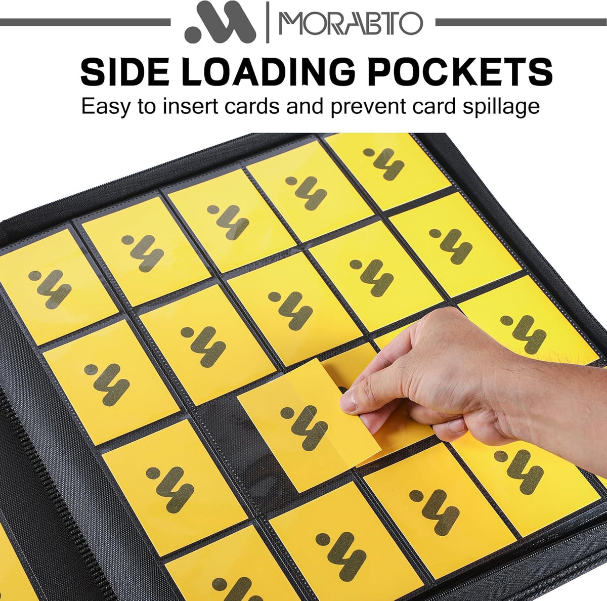 Card Binder 20 Pocket,Trading Card Binder Holds up to 2000 Cards with 50 Sleeves,Zipper Card Holder