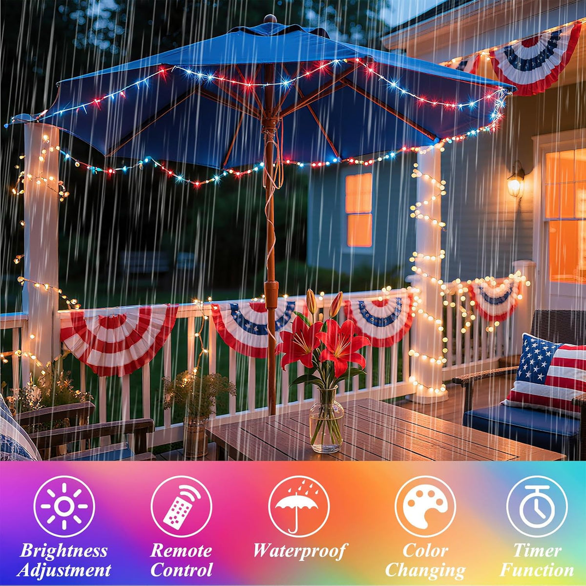 400 LED Christmas Fairy Lights Color Changing, 131 FT 35 Colors String Lights with Remote Silver