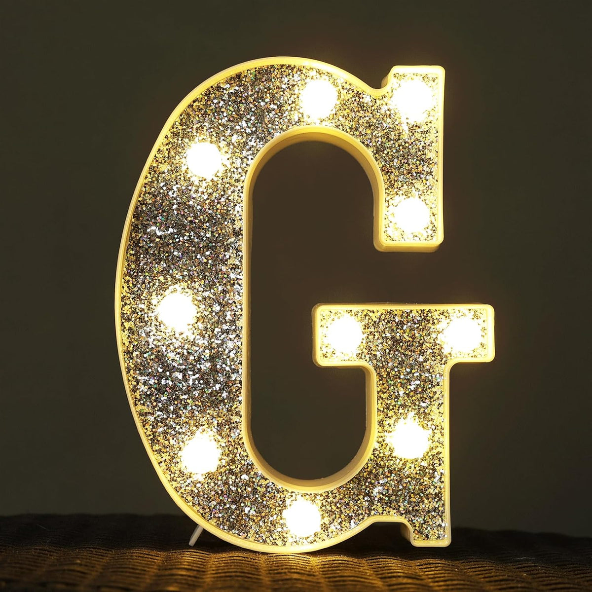 Marquee Light Letters for Table Decorations, Glitter Light Up Signs for Prom, Events, or Engagement
