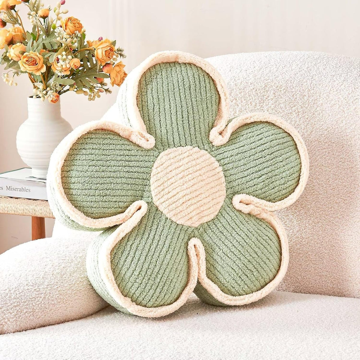 Flower Pillow, Soft Flower Shaped Floor Cushion, Flower Decorative Throw Pillow, Cute Flower