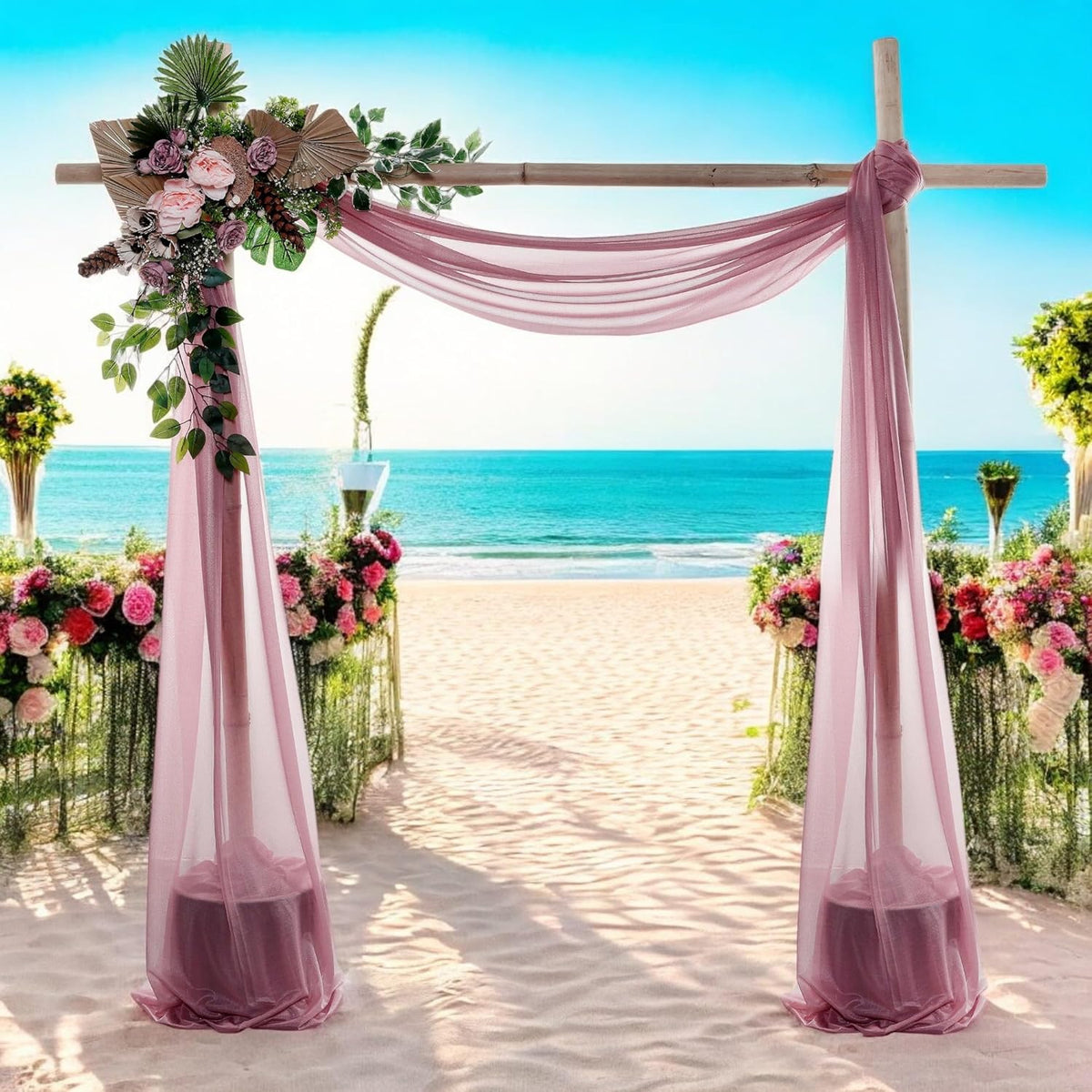 MDS Halloween Chiffon Draping Fabric - 2 Panel, 30" Wide x 40ft Long - Sheer Spooky Arbor & Canopy