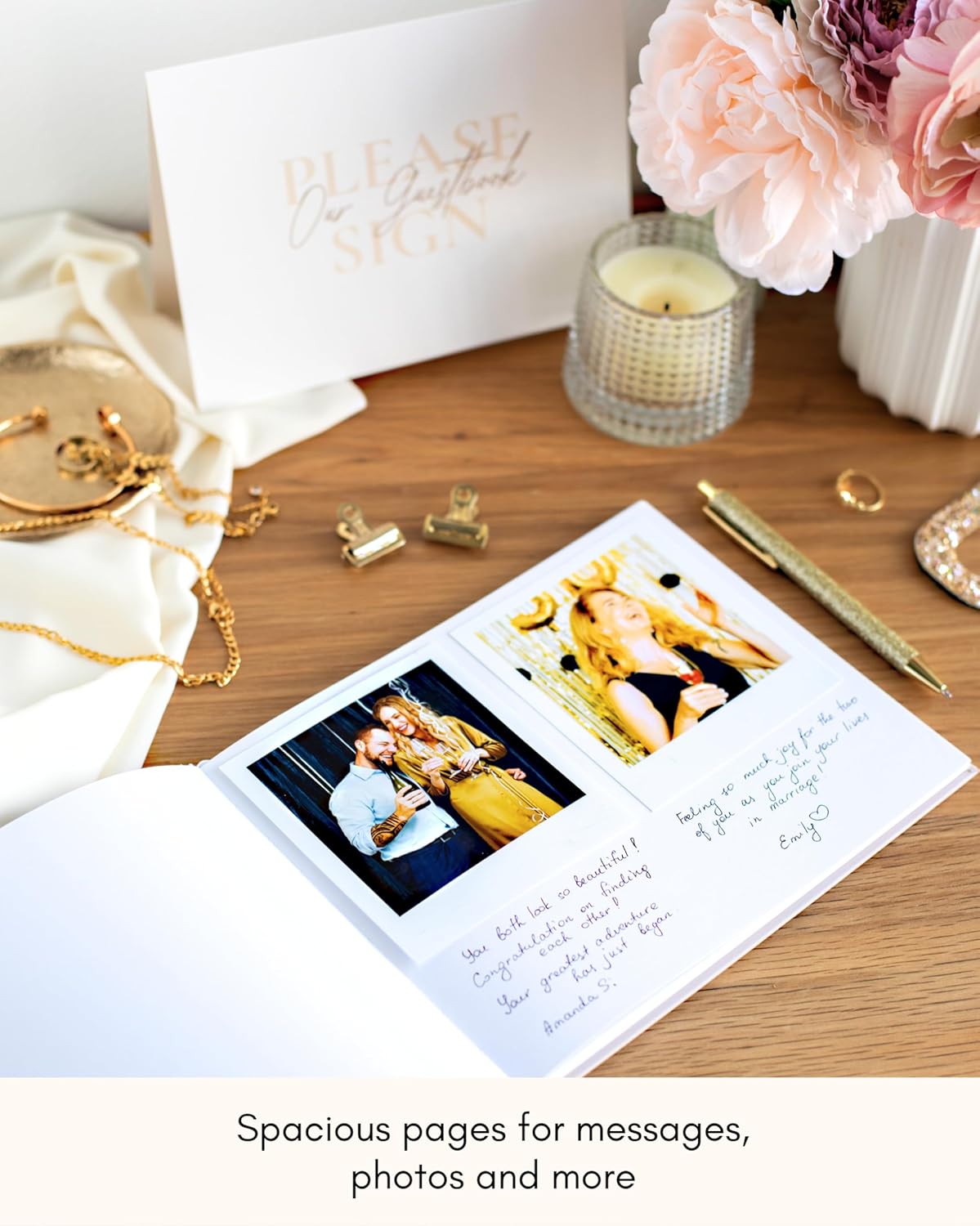 Lamare Wedding Guest Book – Polaroid Guest Book for Wedding Reception, Baby Shower, Birthday