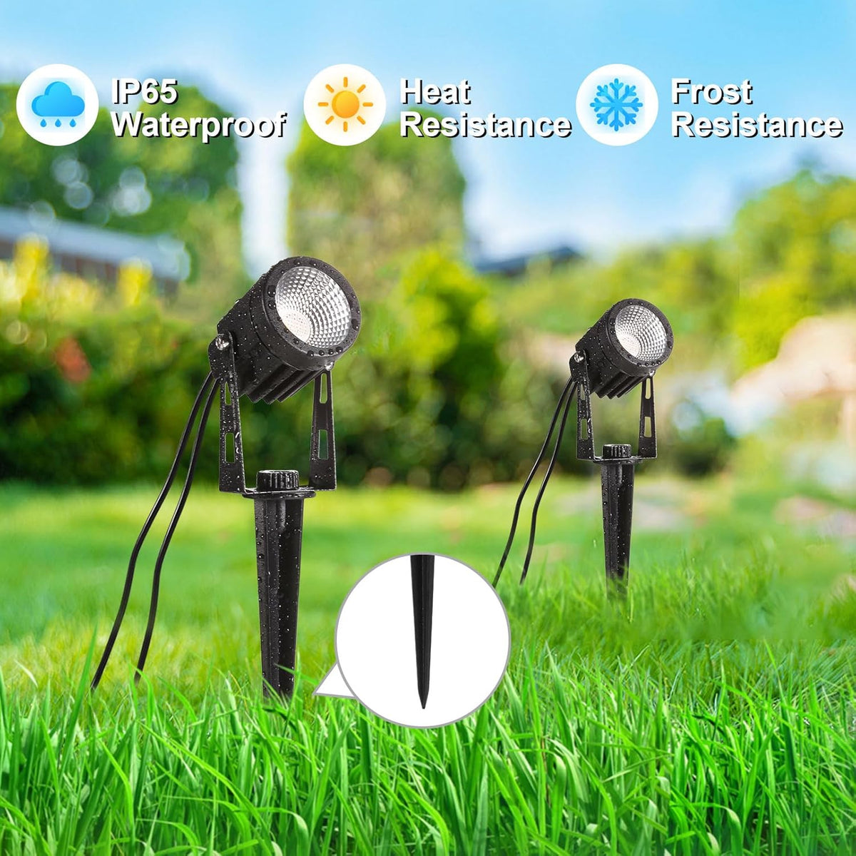 Outdoor Landscape Lighting, 6 Pack RGB Outdoor Spot Lights with Transformers and Remote, 12V Low
