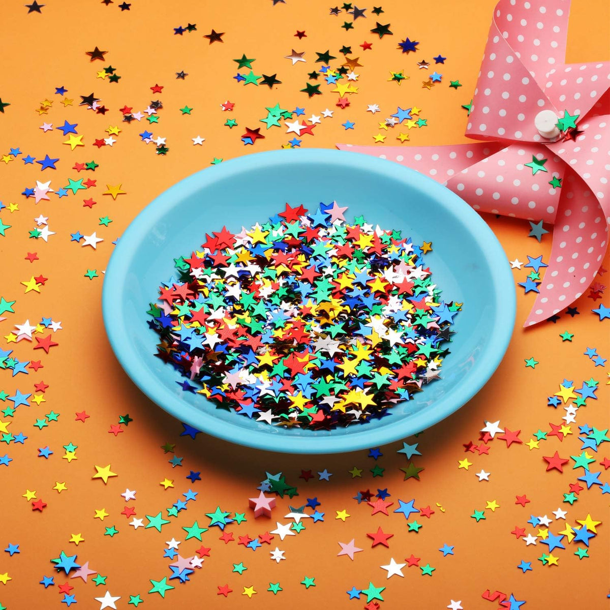 Hestya 60g Star Confetti Glitter Table Confetti Metallic Foil Stars for Party Wedding Festival