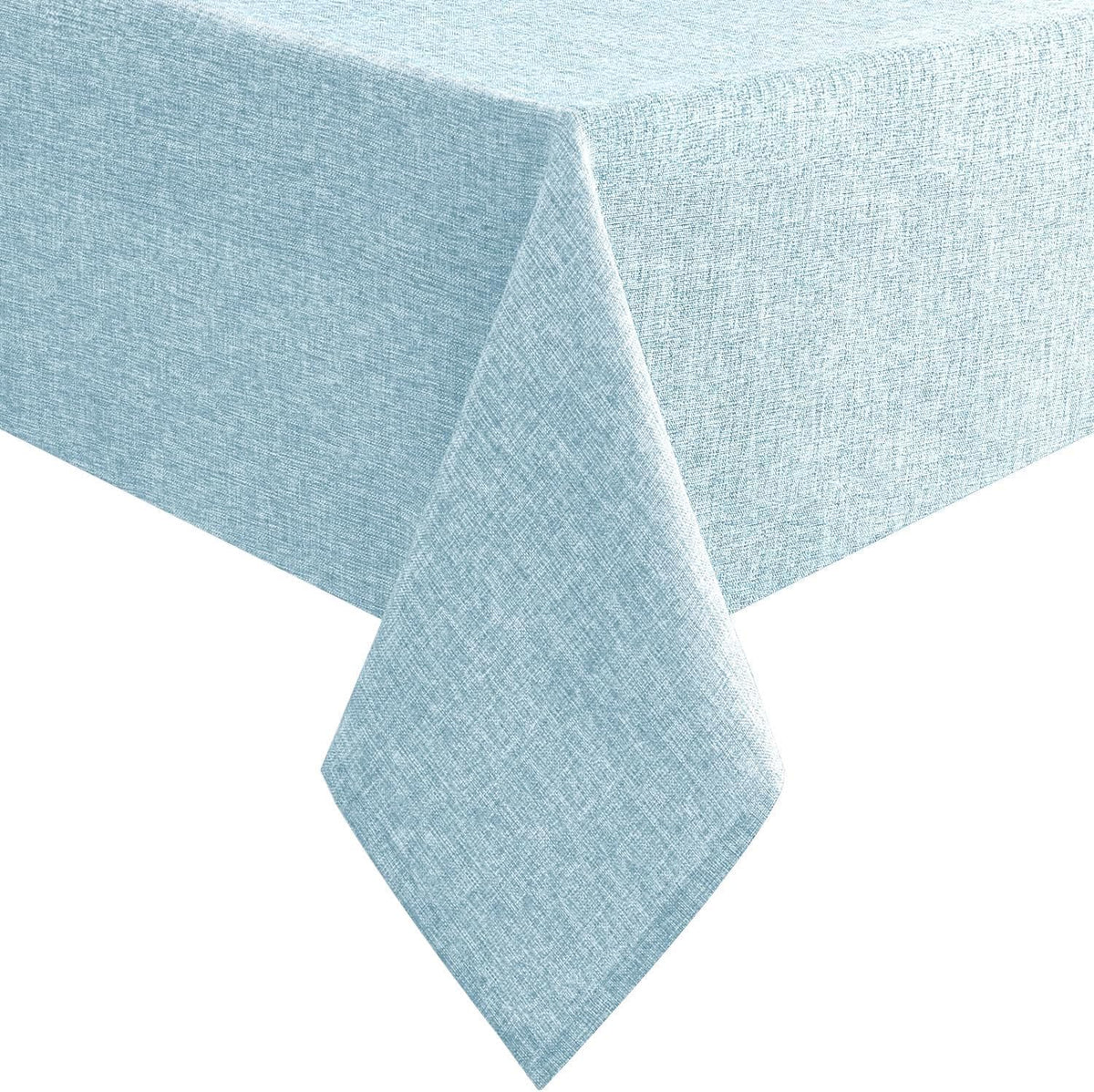 Hiasan Faux Linen Rectangle Tablecloth - Wrinkle and Stain Resistant Washable Table Cloth for