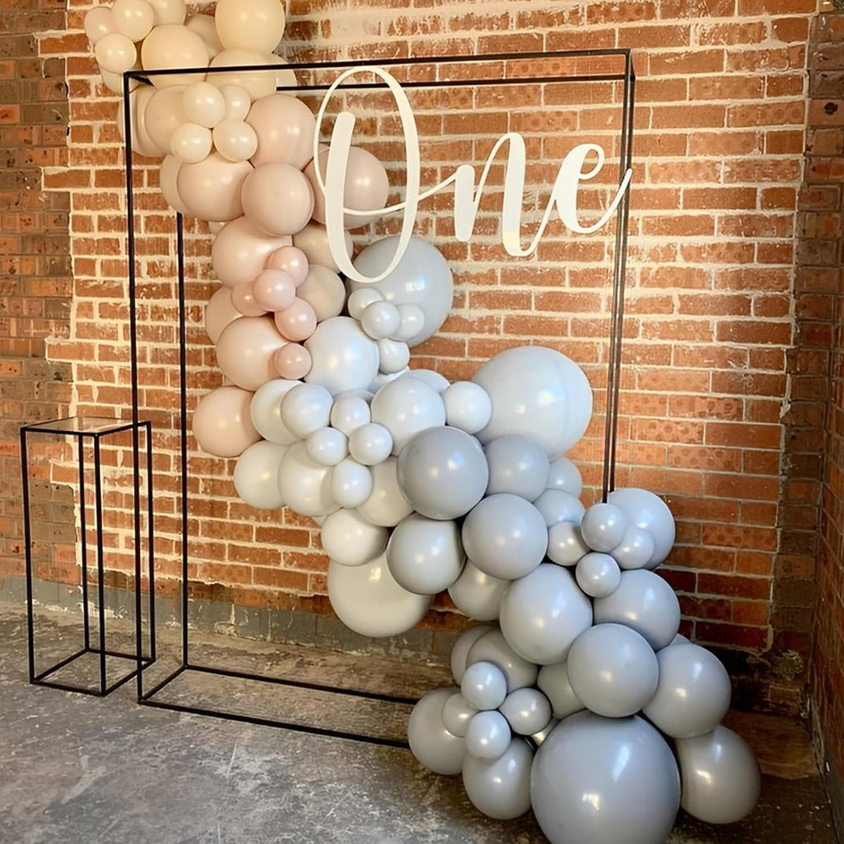 90pack Gray Balloons Different Size 18/12/10/5 Inch Pastel Grey Balloon Garland Arch Kit for