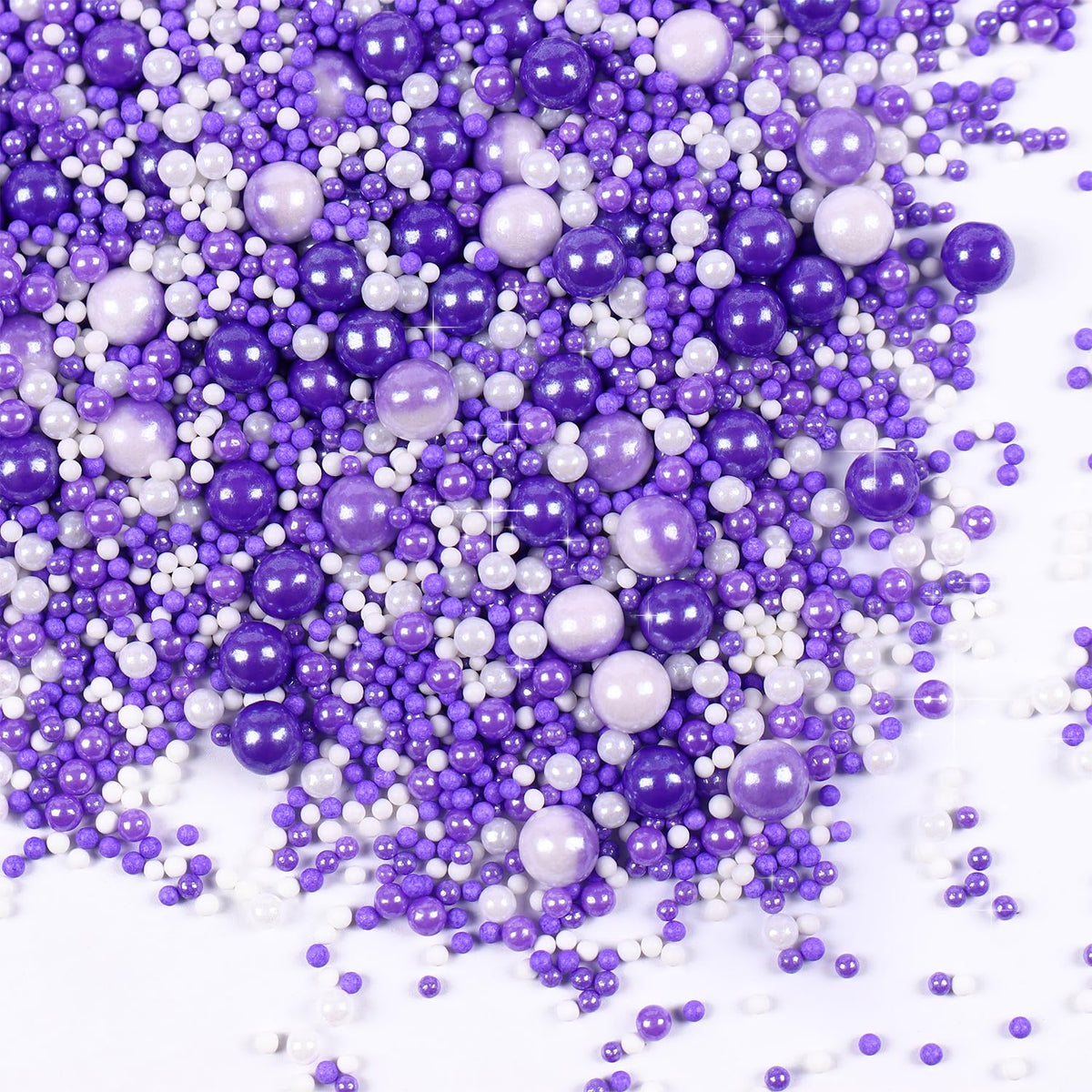 Purple Sprinkles for Cake Decorating, Pearl Sprinkles, Edible Pearls, Cake Pearls for Baby Showers