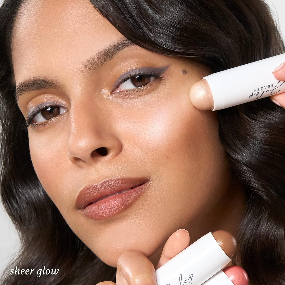 Julep Skip the Brush 3-in-1 Color Stick for Eyes, Cheeks, and Lip Trio Muted Mauve, Neutral Bronze