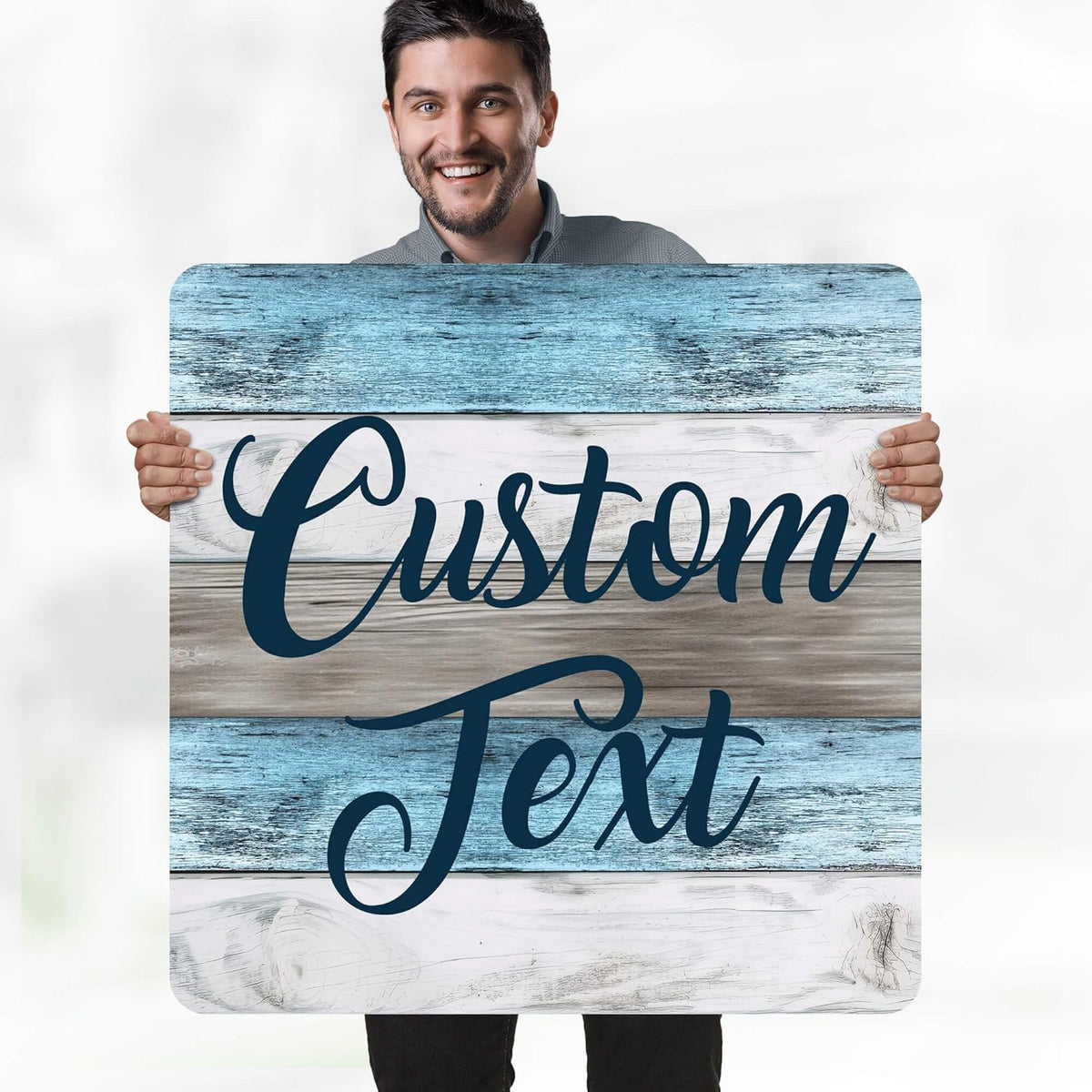Custom Sign, Custom Street Sign, 11 Font Colors, 13 Font Styles, 4 Hole Options, 22 Sizes, 30x30