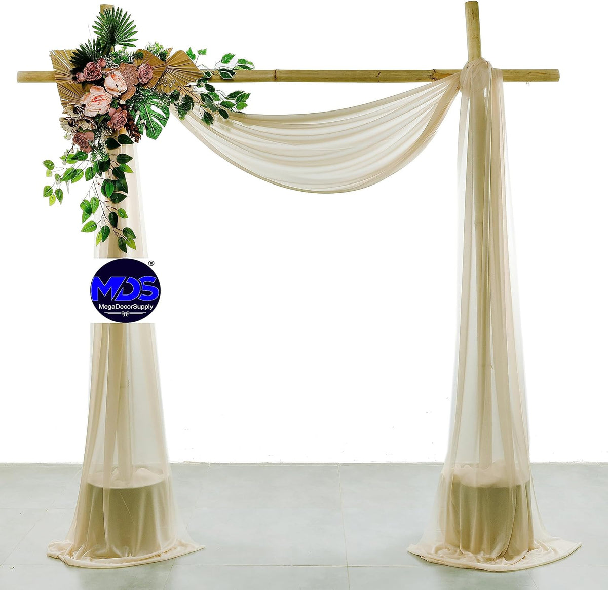 MDS Halloween Chiffon Draping Fabric - 1 Panel, 30" Wide x 50ft Long - Sheer Spooky Arbor & Canopy