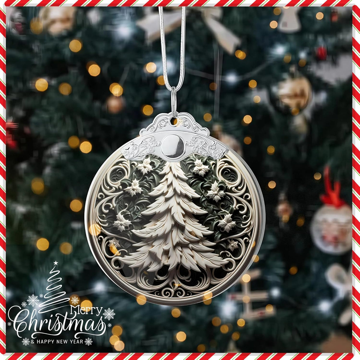 Christmas Ornament 2025, Acrylic Tree Ornament, Unique Christmas Decor, Holiday Ornaments for Tree