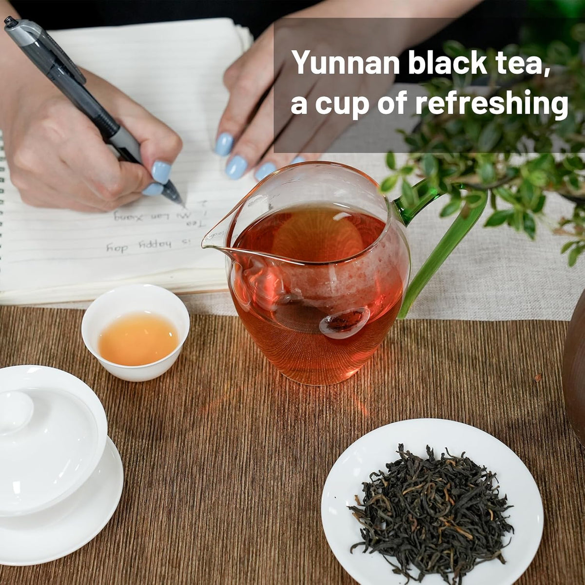 iTeaworld Jasmine Black Tea Loose Leaf, Yunnan High Mountain Black Tea, Scented with Fresh Jasmine