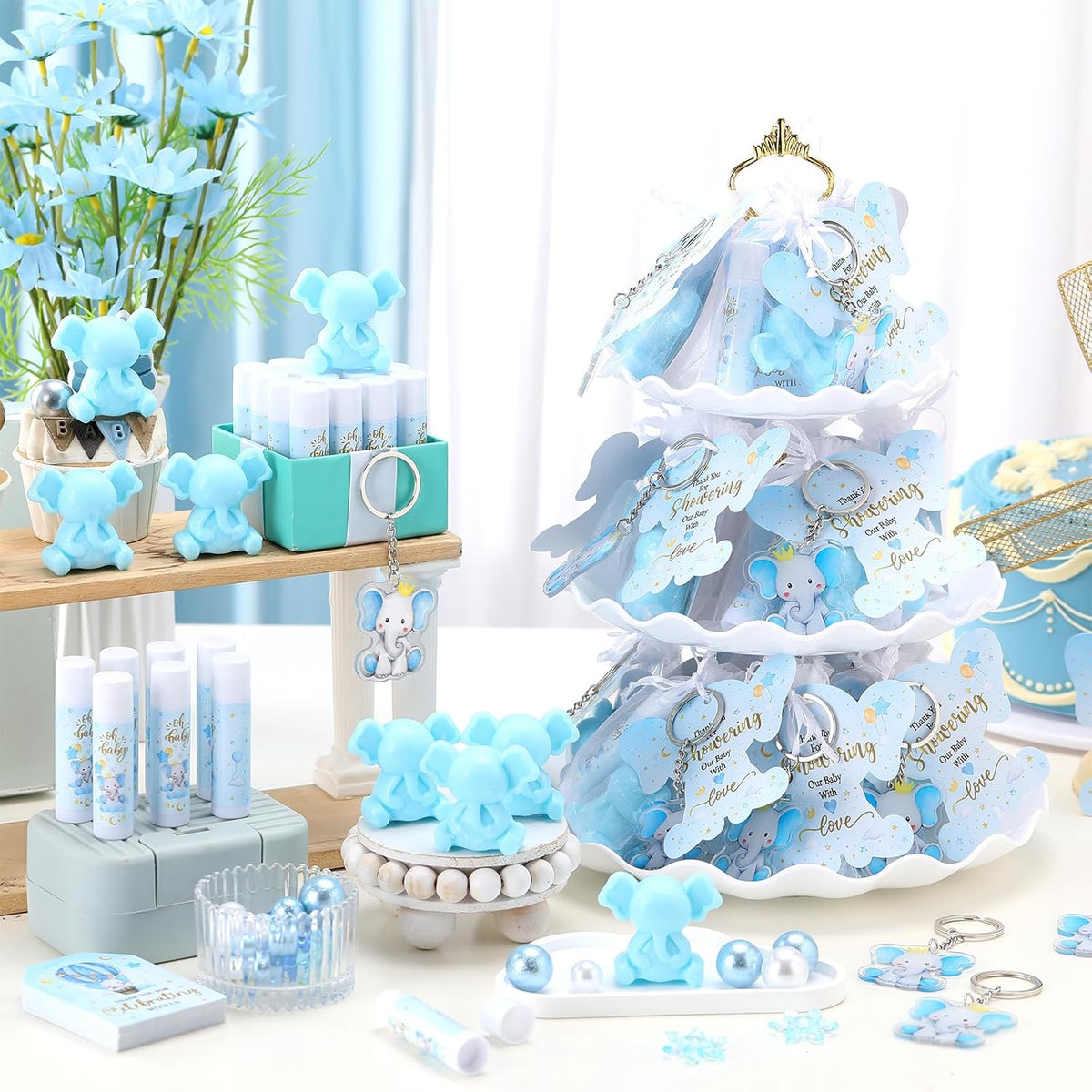288 Baby Shower Favors Baby Shower Gifts Bulk Lip Balms Soaps Keychains Organza Bags Guest