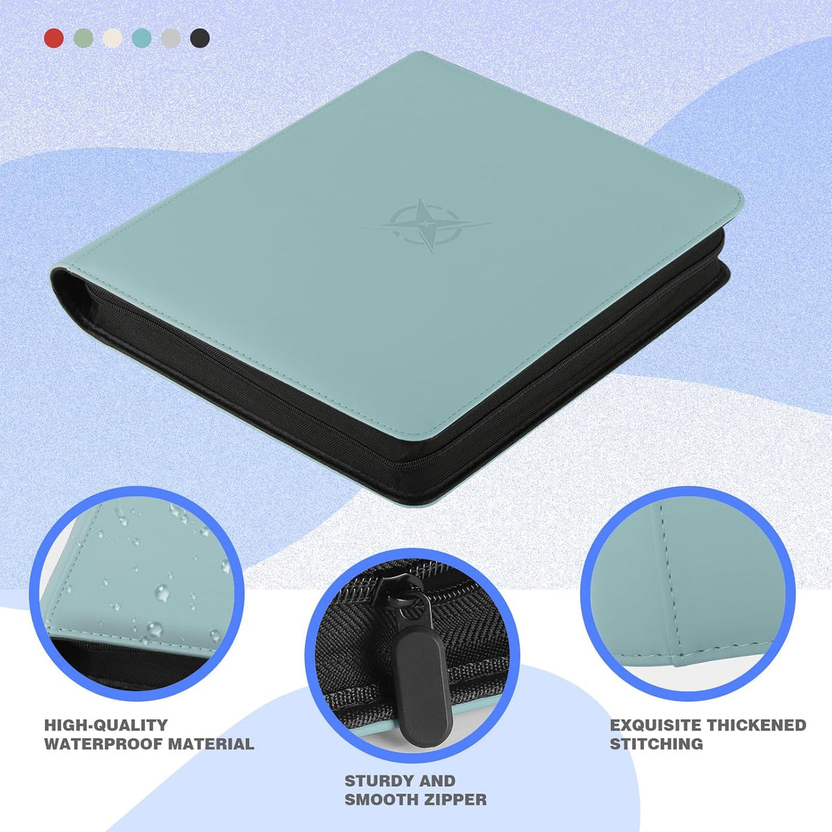 20-Pocket Card Binder, Trading Card Binder Holds 2000 Cards, Premium Zippered Trading Card Album