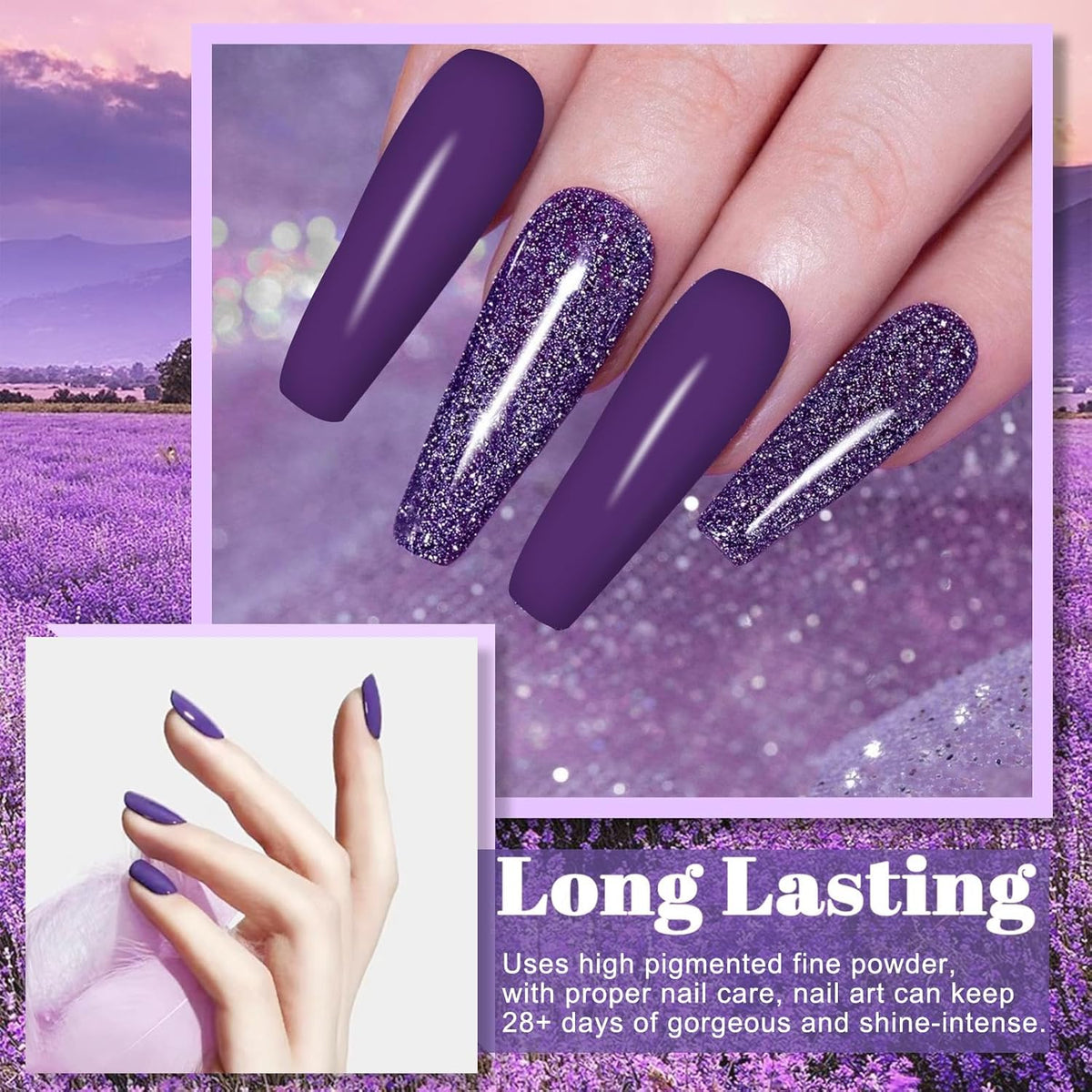 Dip Powder Nail Kit for 4 Colors System Starter Kit Acrylic Dipping System,4 PCS Dipping Powder,4