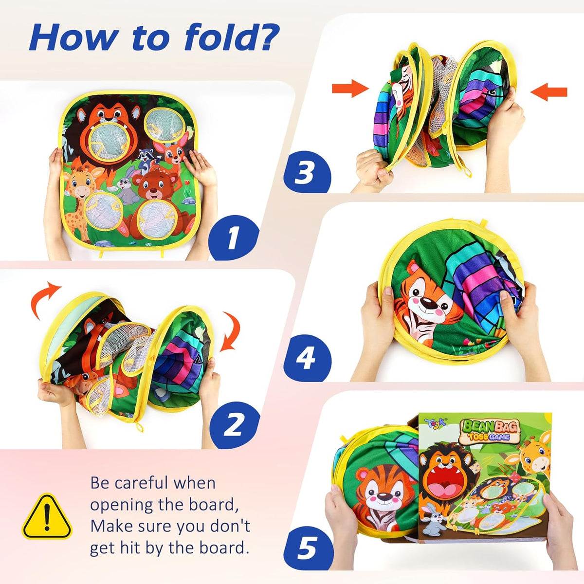 Animal Bean Bag Toss Game Toy Outdoor Toss Game, Family Party Party Supplies for Kids, Gift for