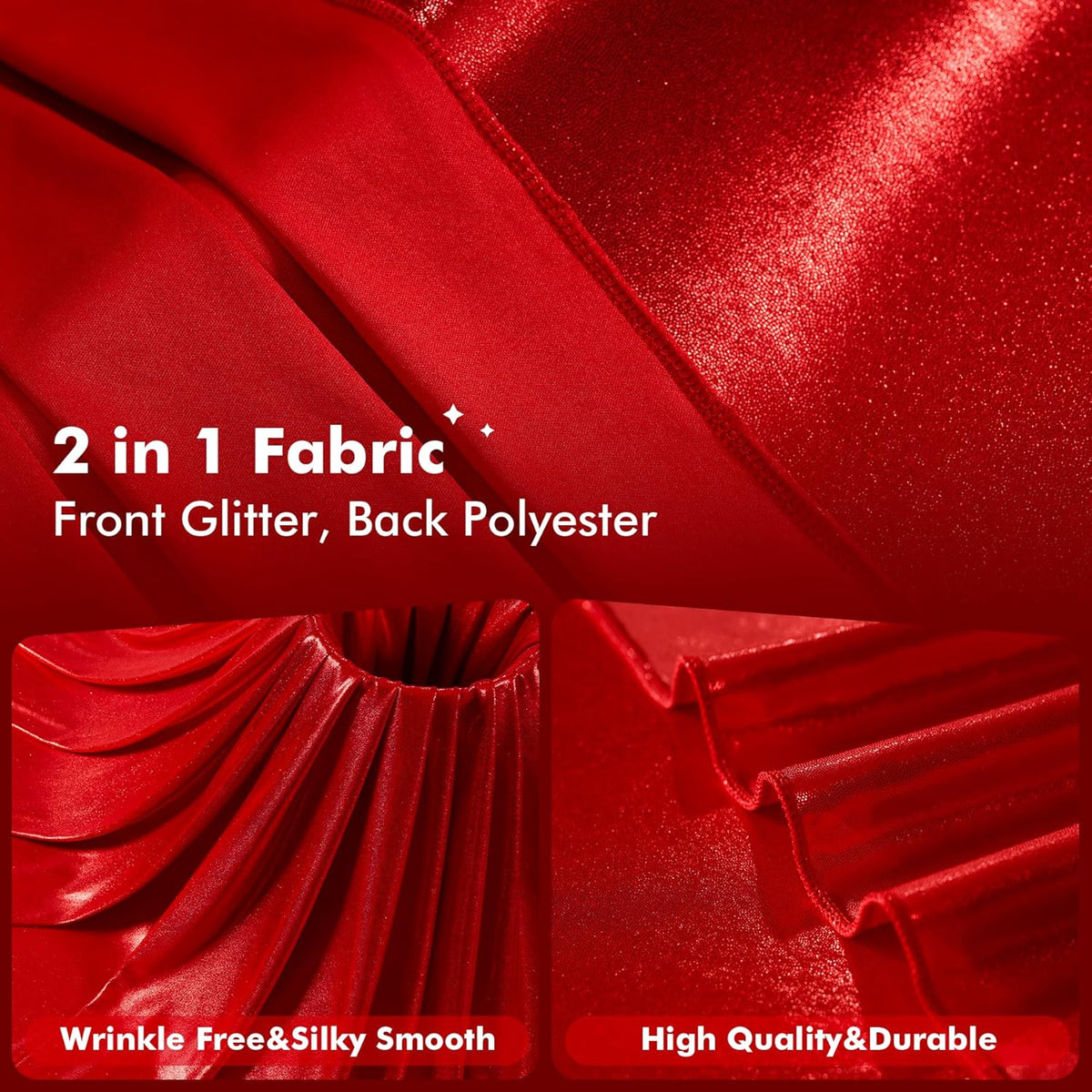 20x10ft Shimmer Red Sequin Backdrop Curtain for Parties, Thick Wrinkle Free Glitter Backdrop Drapes