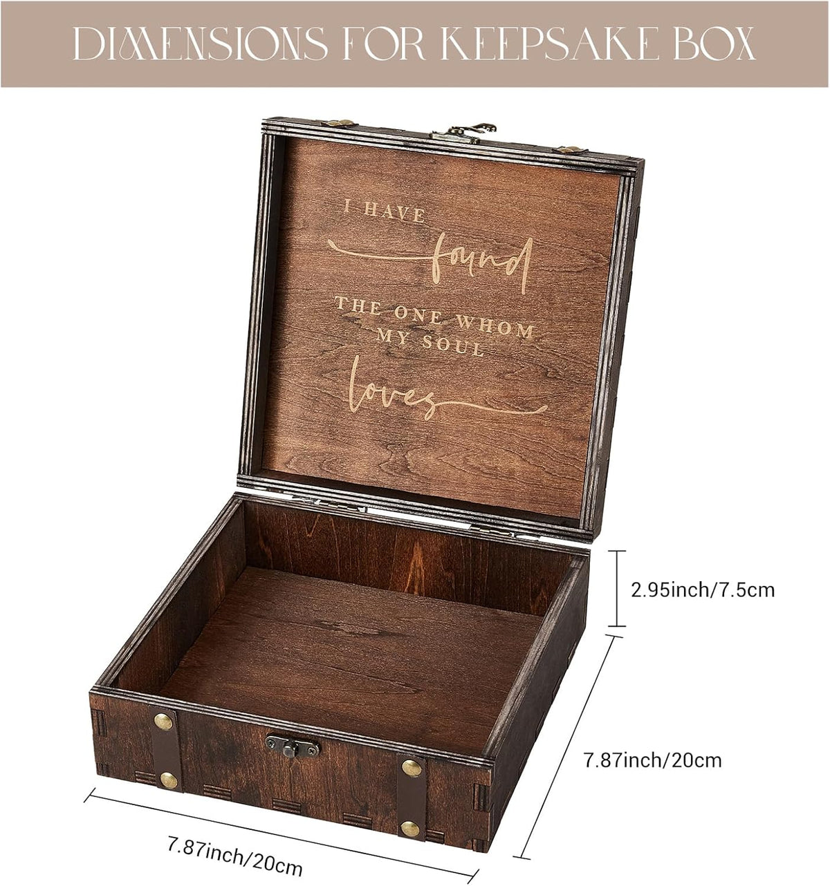 AW BRIDAL Mr and Mrs Wedding Keepsake Box for Couples, Wooden Memory Boxes with Lids, Bridal Shower