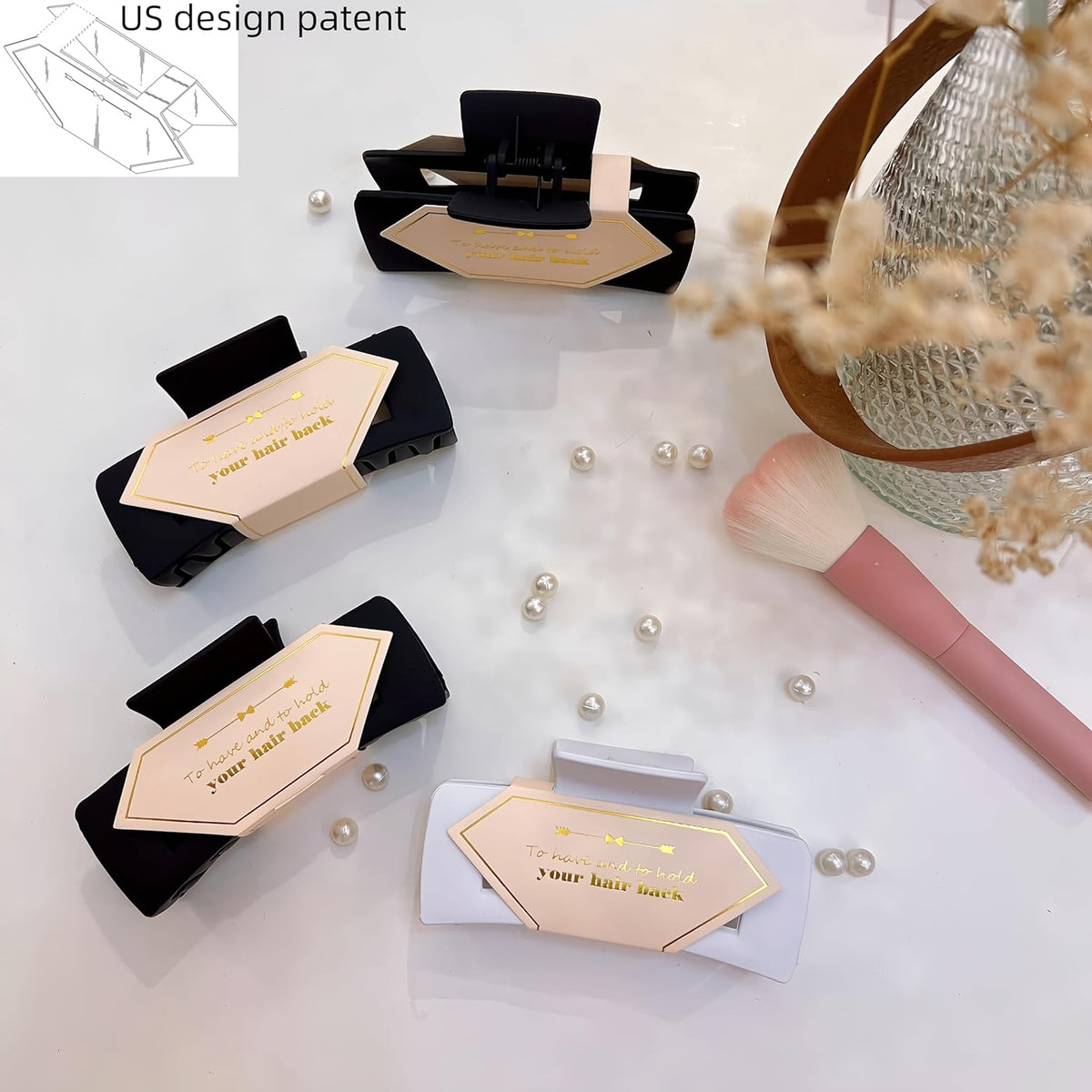 18pcs Bridesmaid Scrunchies Proposal Gifts Bachelorette Hair Claws Clips Girls heart sunglasses for
