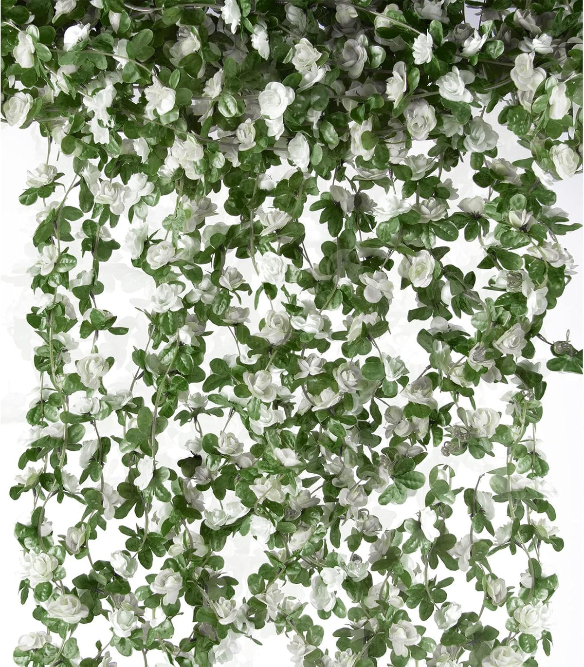 6 Pcs x 8.2 ft Flower Garland Artificial Rose Vine Flowers with Green Leaves Hanging Fake Roses
