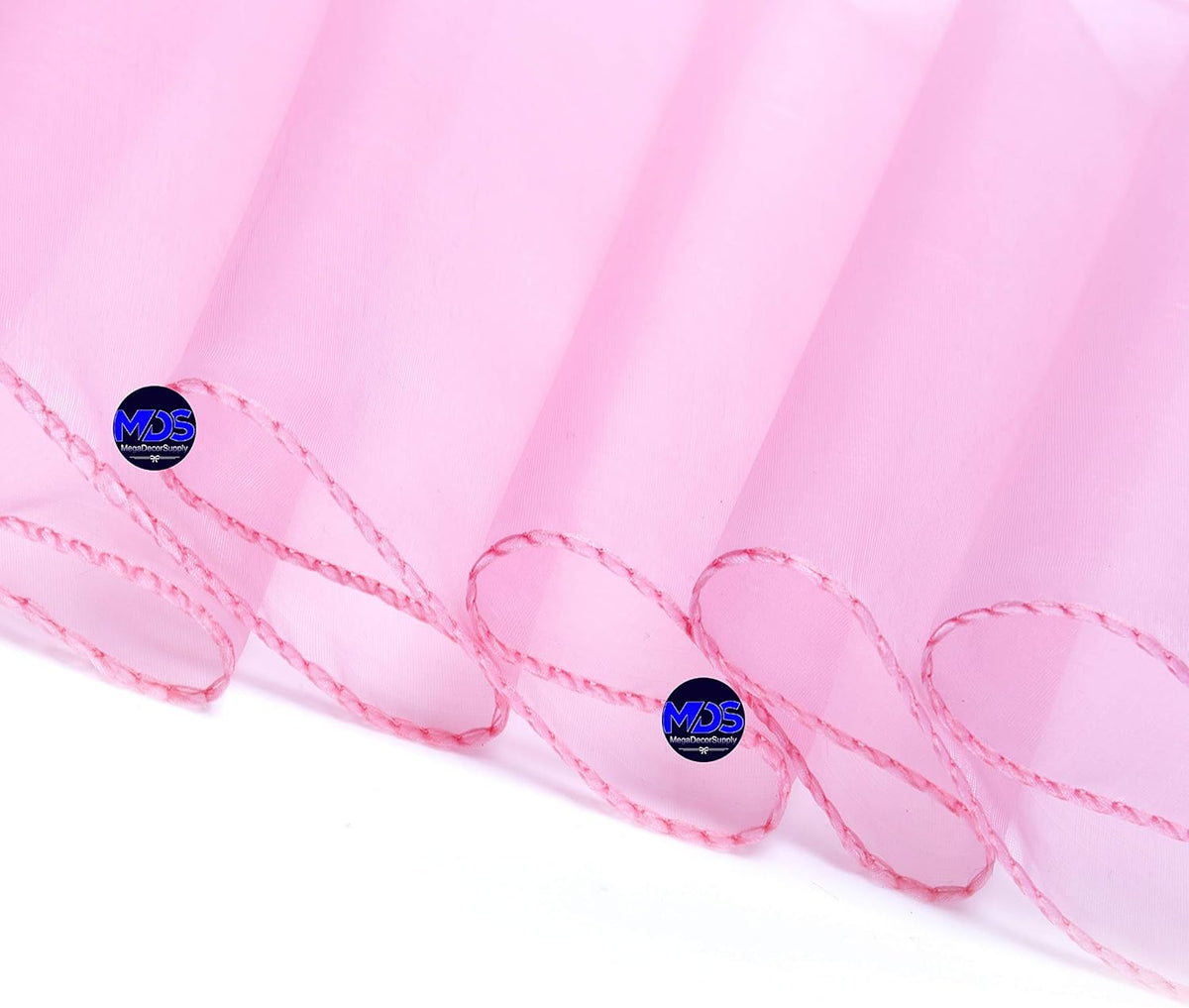 MDS Pack of 50 PCS Organza Chair Sashes Wider Dining Chair Bows Ribbon Tie Back for Wedding Party