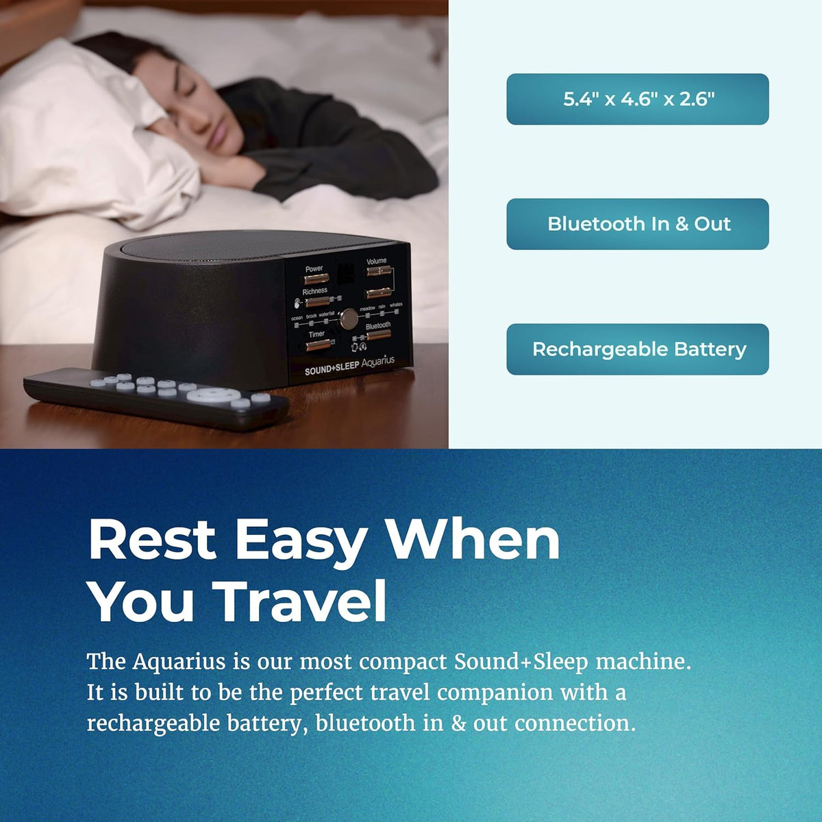 Adaptive Sound Technologies Sound + Sleep Aquarius Aquatic Noise Machine - White Noise Machine