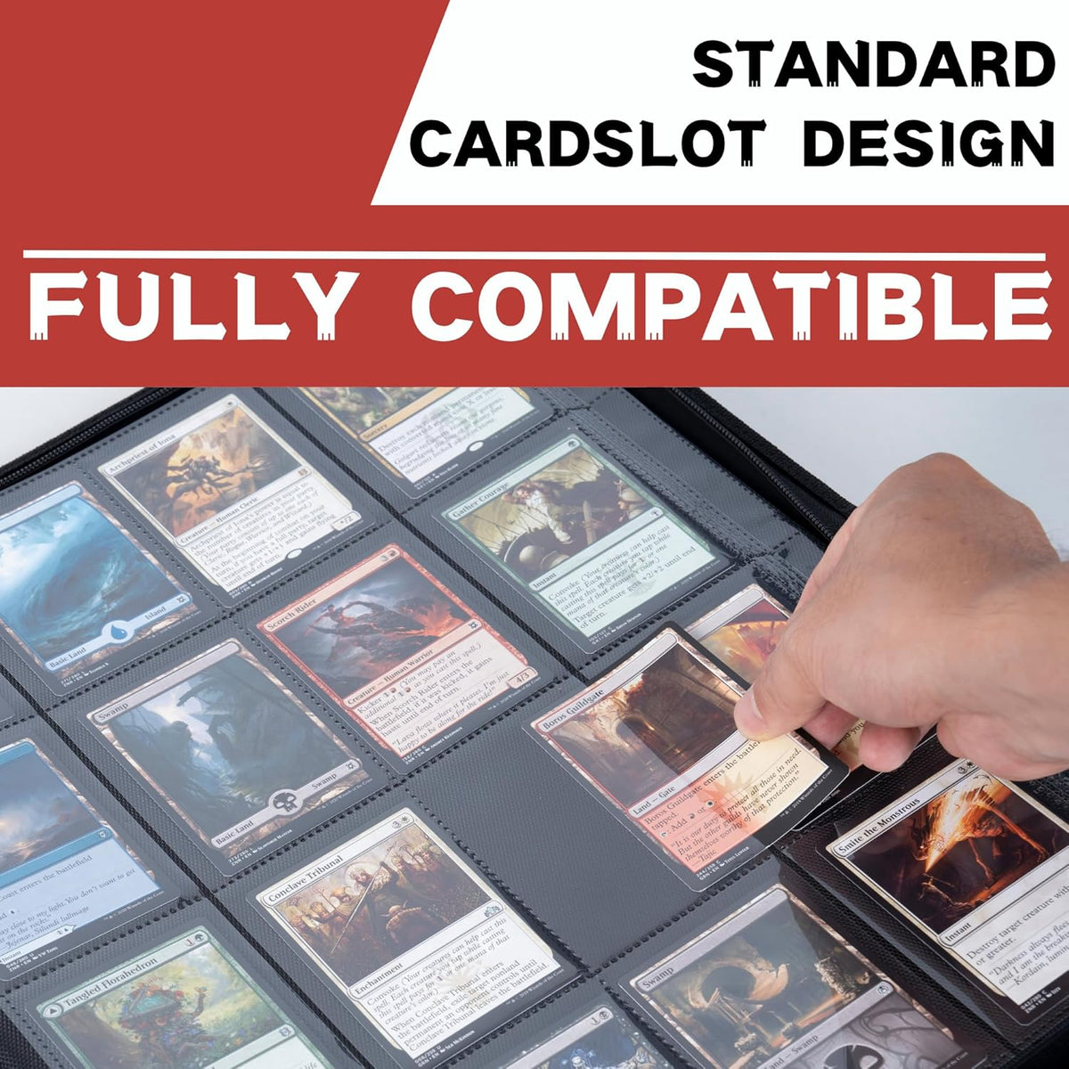 1600+ Pockets Trading Card Binder, 16-Pocket Card Ablum Compatible with MTG,Sports Cards & Other