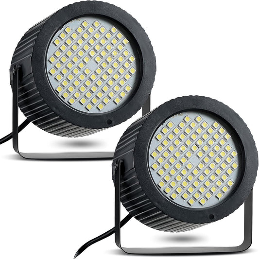 2 Pcs Bright White Strobe Light 88 LEDs Flash Party Lighting Speed and Sound Modes Flashing Lights