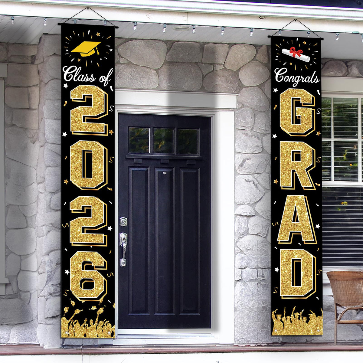2026 Graduation Decorations, Graduation Banner Class of 2026, Hanging Congratulations/Congrats Grad