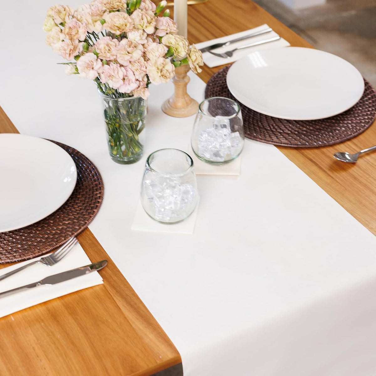 American Homestead Paper Table Runner Roll - 78 ft. Disposable Linen-Like Table Cover Roll - 20