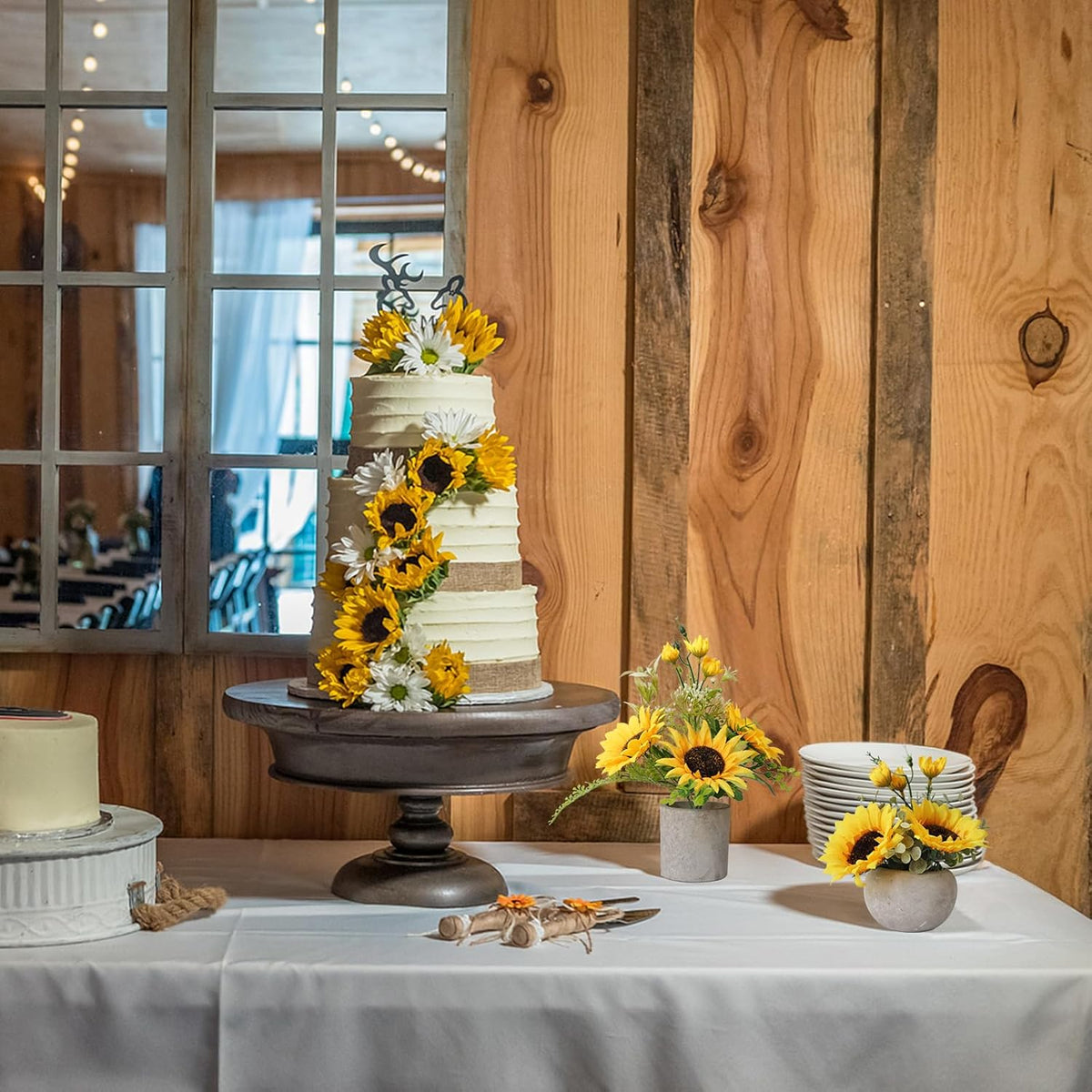 Leftover Sunflower Artificial Flowers Pot,Sunflower Decor,Flower Centerpieces for Tables,Fake