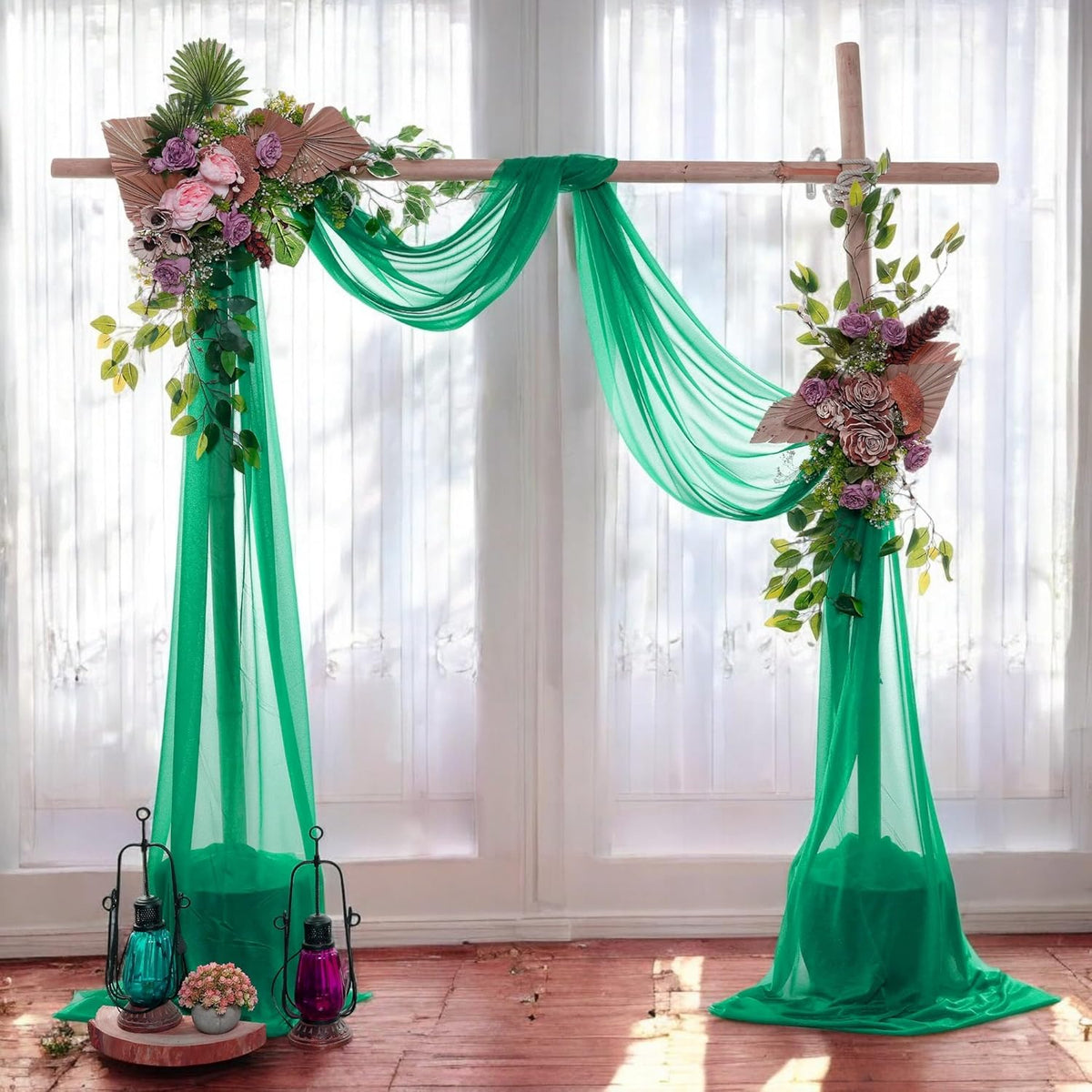 MDS Halloween Chiffon Draping Fabric - 1 Panel, 30" Wide x 40ft Long - Sheer Spooky Arbor & Canopy