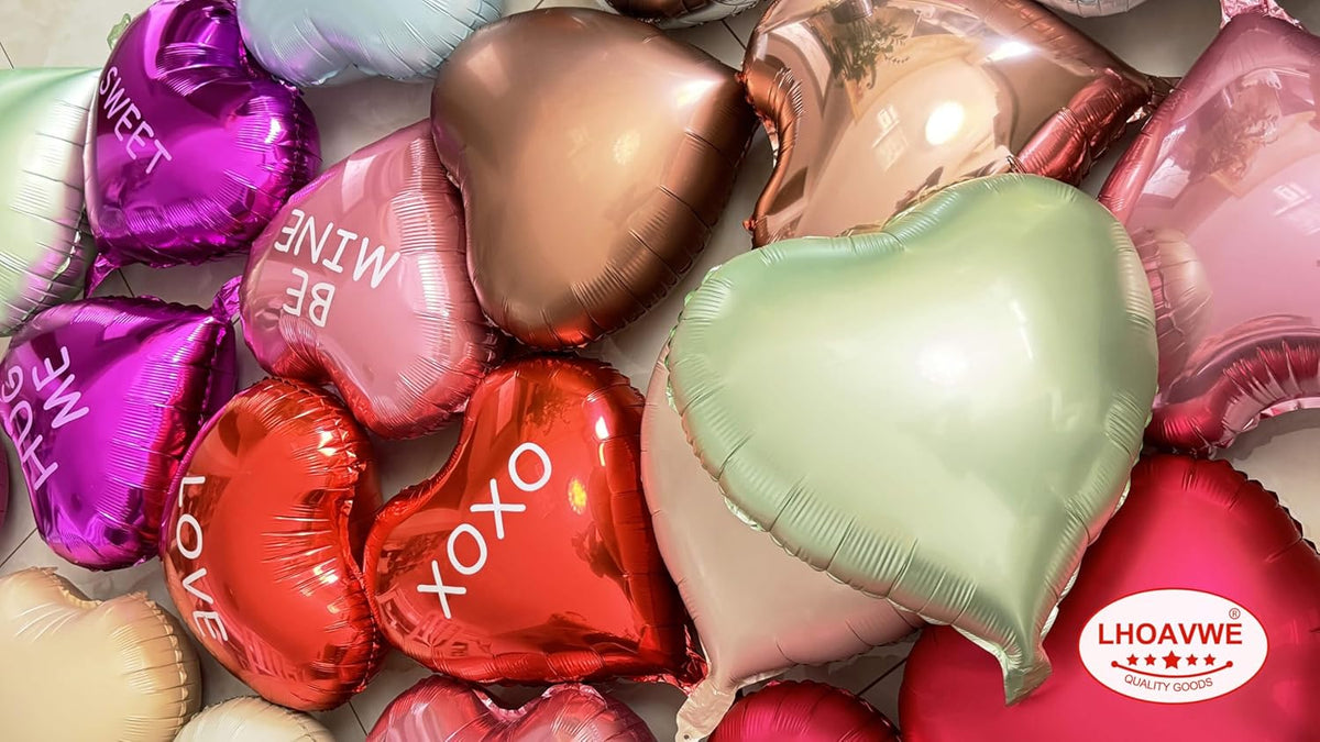 Red Heart Shaped balloons Pack of 12,18 Inch Love Valentine Balloons Heart Romantic Balloons For