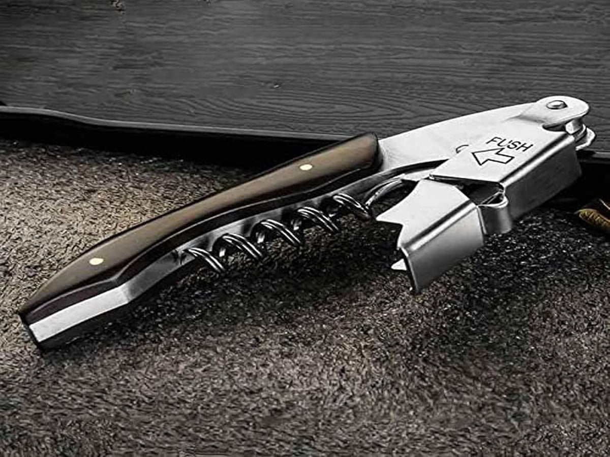 Professional Waiter Corkscrew Wine Key for Bartenders Set of 3,With Long Rosewood Handle Stainless