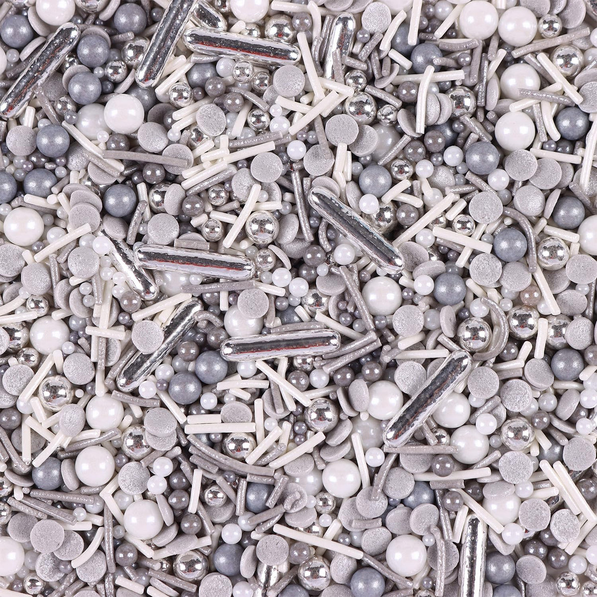 Silver Sprinkles for Cake Decorating, Silver Rob Sprinkles, Silver Pearl Sprinkles, Jimmy