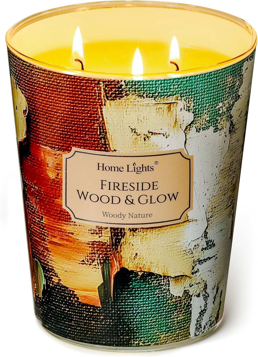 HomeLights 3-Wick Candles for Home Scented - 34oz Soy Wax Blend Candle Long-Lasting Fragrance
