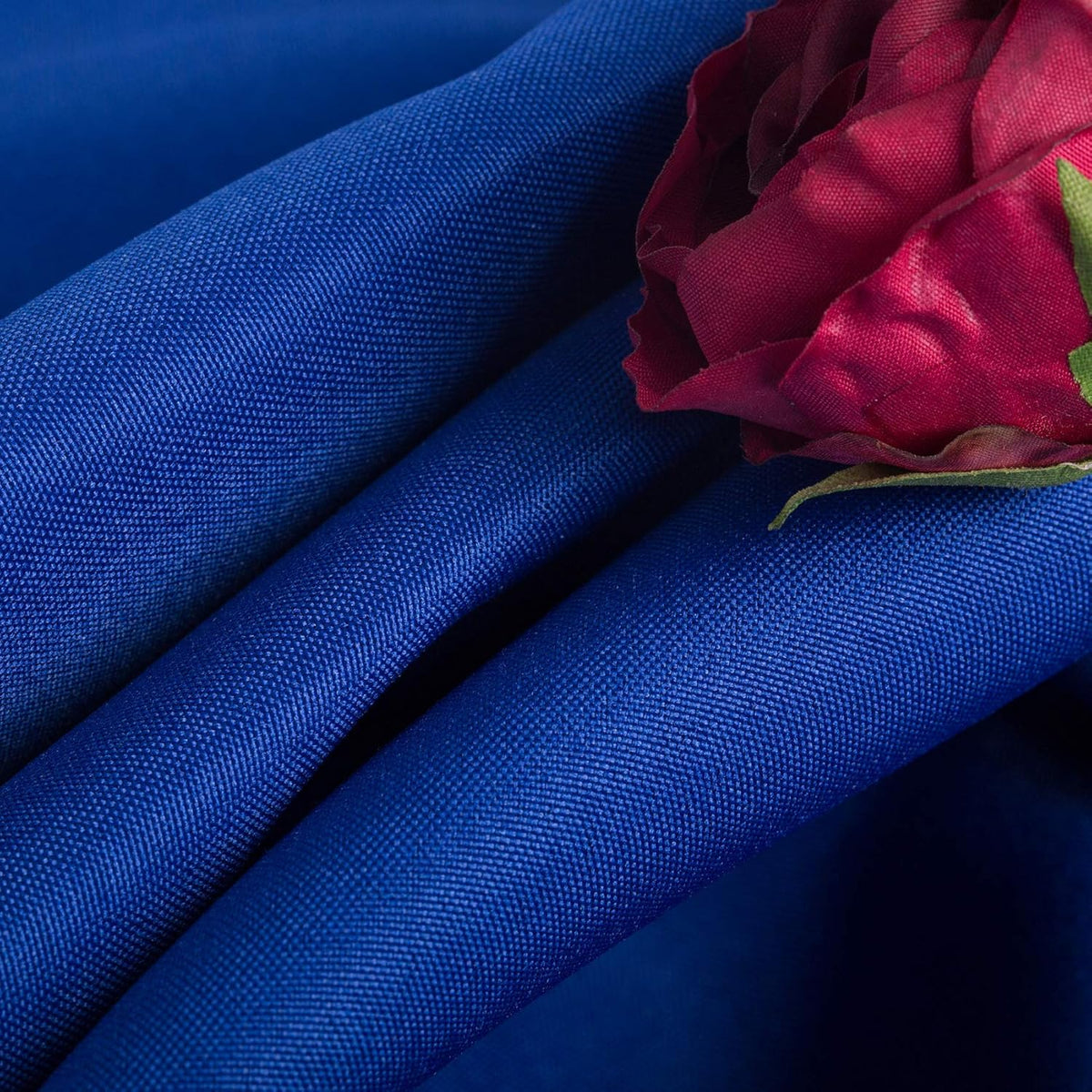 Ascoza 2pack 90 Inch Royal Blue Round Tablecloth in Washable Polyester Fabric for