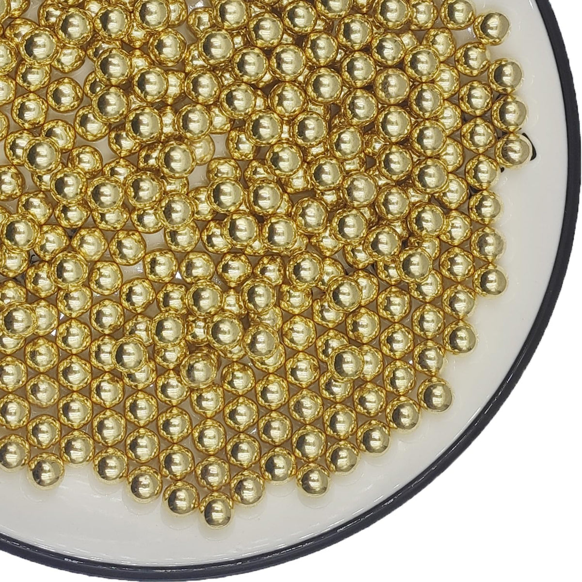 Gold Pearl Sugar Sprinkles 3.53 oz, 7mm Candy Pearls Ideal for Baking, Cake and Cupcake Toppers