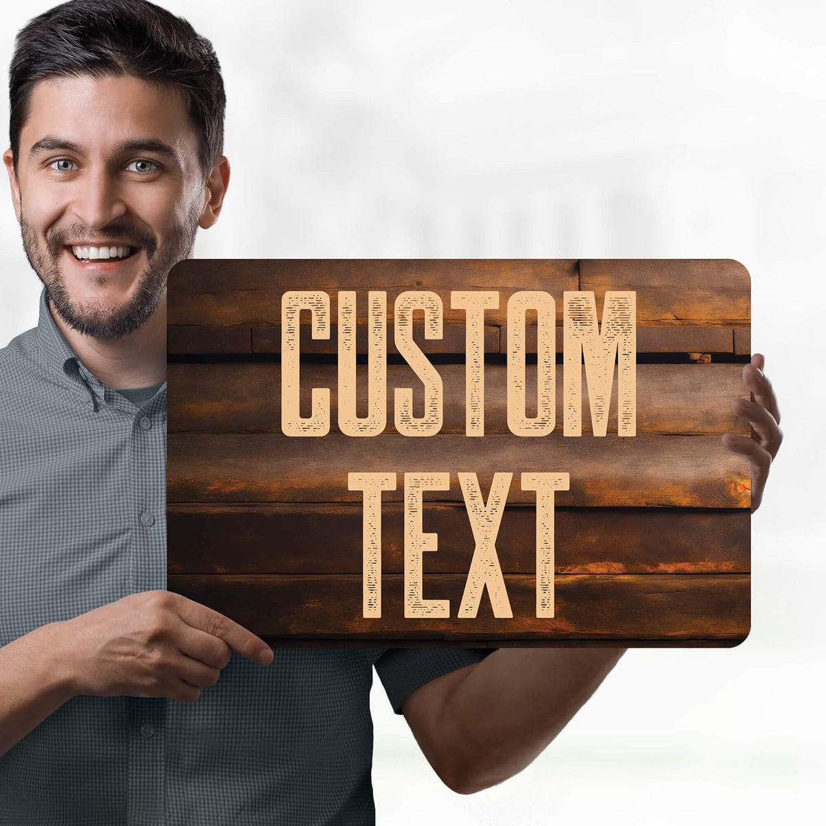 Custom Sign, Custom Street Sign, 11 Font Colors, 13 Font Styles, 4 Hole Options, 22 Sizes, 12x18