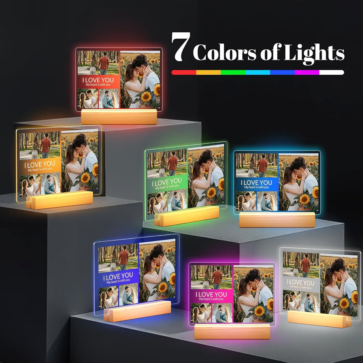 Personalized Anniversary Birthday Gifts for Women & Men, Custom Picture Frames with Photo