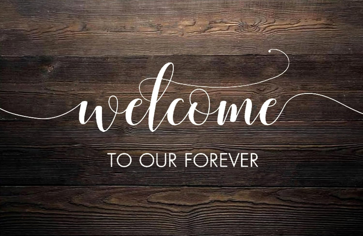 Rustic Wooden Signs Welcome to Our Forever Wedding Sign Wedding Welcom Sign Wall Art Decor Kitchen
