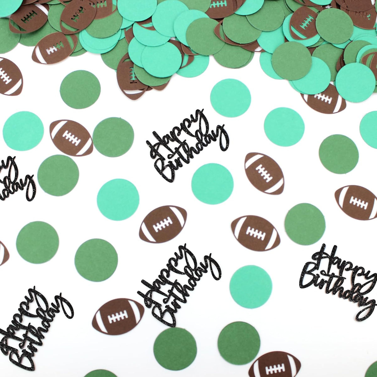 250PC Football Happy Birthday Confetti,Football Birthday Party Decorations,Football Confetti for